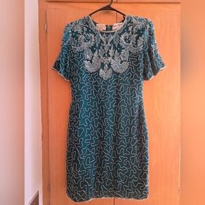 Vintage Silk Beaded Dress